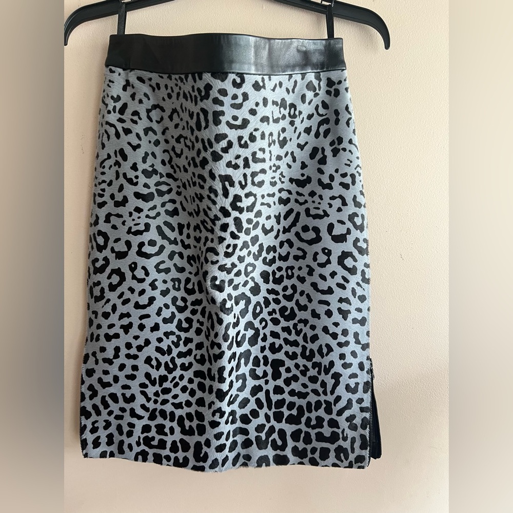 DROMe Genuine Leather/Fir Skirt